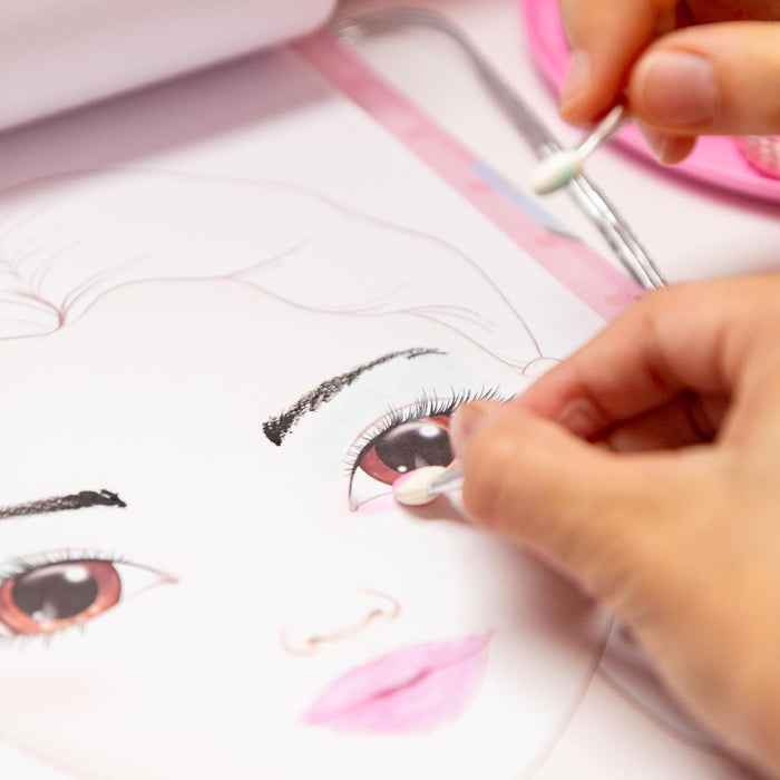 Depesche TOPModel 13164 Makeup Creative Folder with Model Motifs for DIY Including Make Up Palette and Brushes