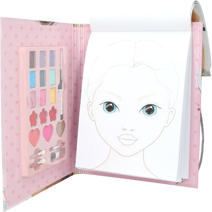 Depesche TOPModel 13164 Makeup Creative Folder with Model Motifs for DIY Including Make Up Palette and Brushes