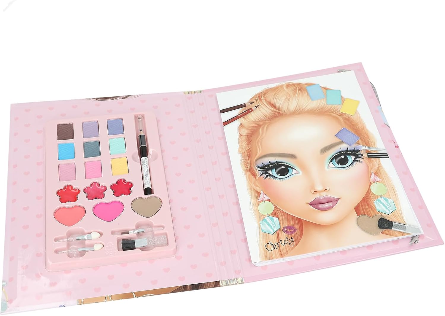Depesche TOPModel 13164 Makeup Creative Folder with Model Motifs for DIY Including Make Up Palette and Brushes