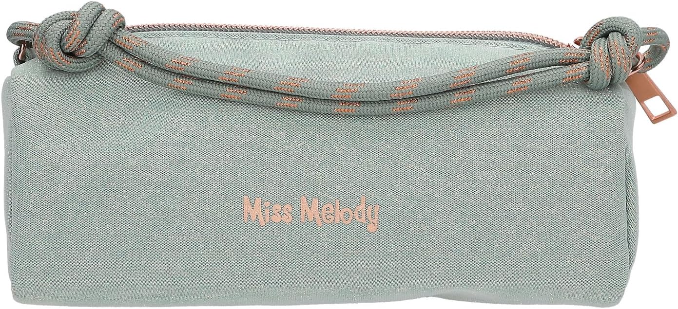 Miss Melody - Pencil Tube Romantic Fields - Glittery Sage Green And Rose Hues