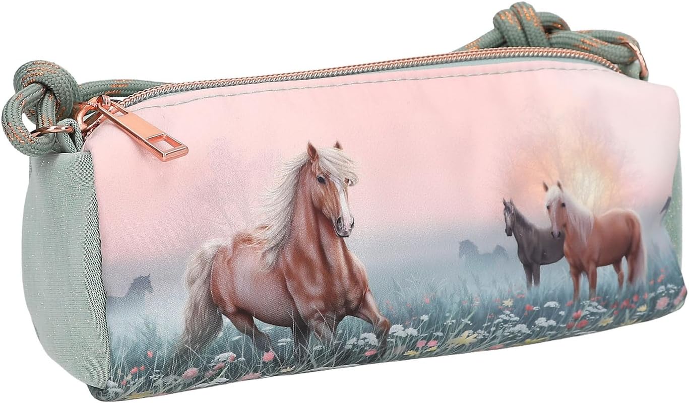 Miss Melody - Pencil Tube Romantic Fields - Glittery Sage Green And Rose Hues