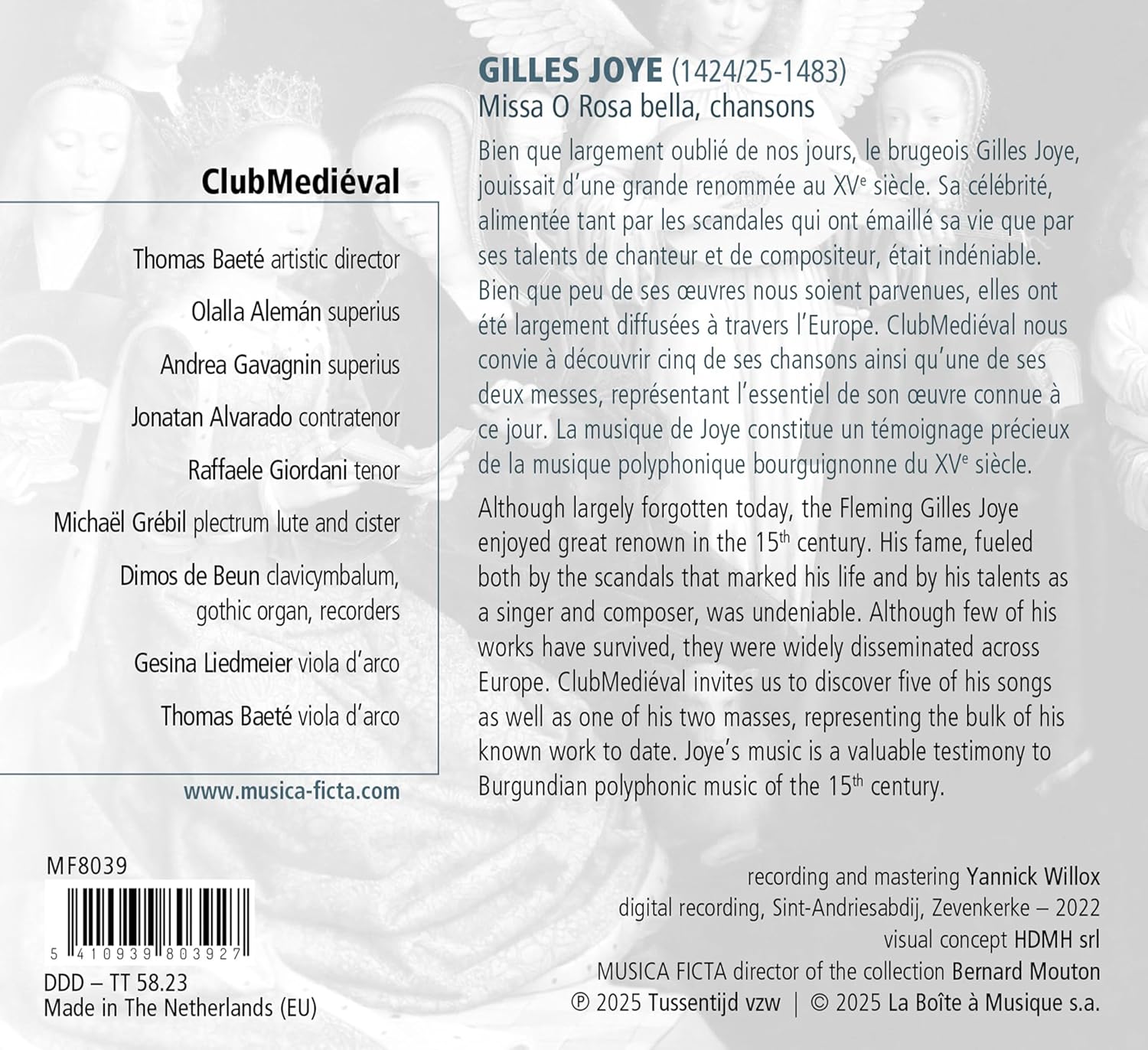 Missa O Rosa Bella & Chansons
