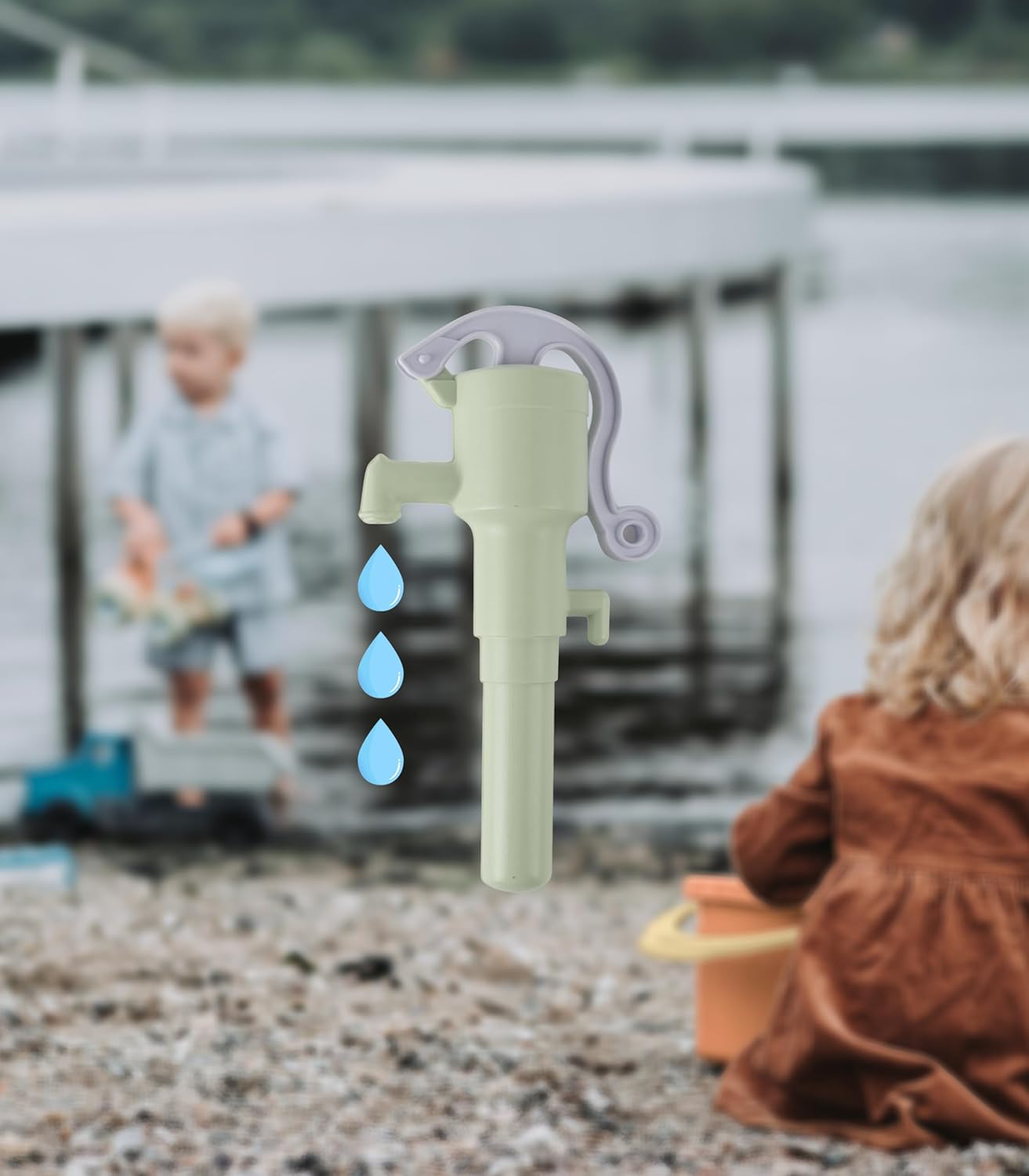 Dantoy - Klassieke pastelkleuren, gerecyclede waterpomp - Voor fantasierijk spelen in de open lucht - Leeftijdsgroep 2+ jaar