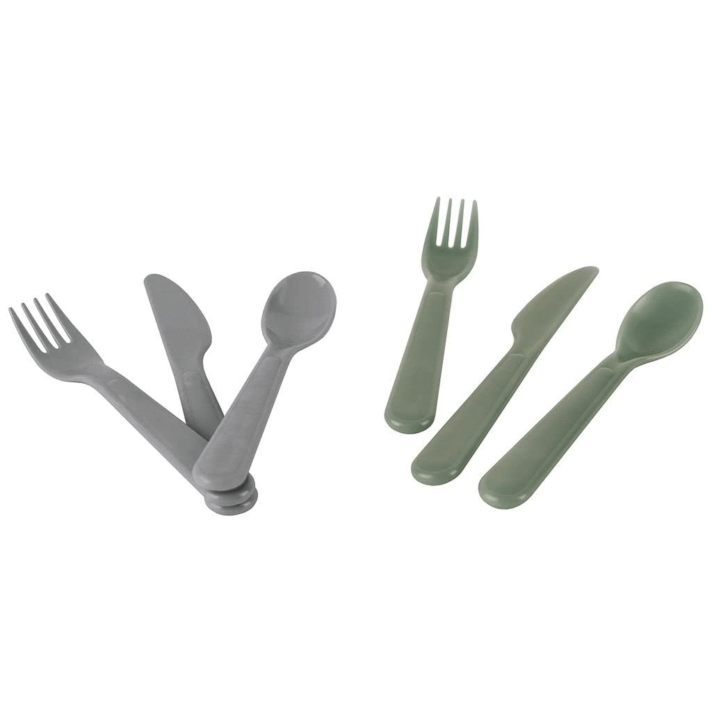 Dantoy - Tiny Biobased Cutlery Set - Mocca & Dark (6251