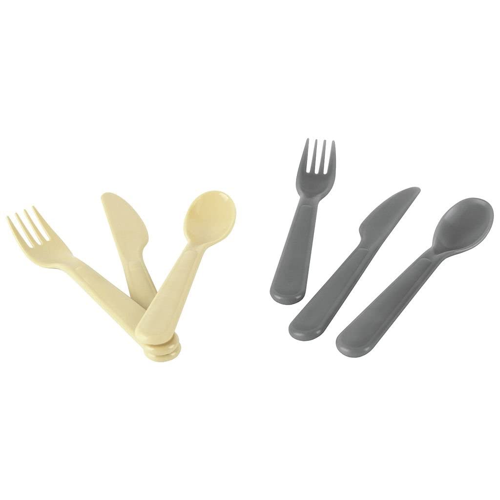Dantoy - Tiny Biobased Cutlery Set - Nude & Mocca (6252