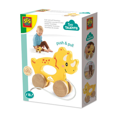 SES Creative 13203 Trekdier Triceratops 2-in-1 van hout