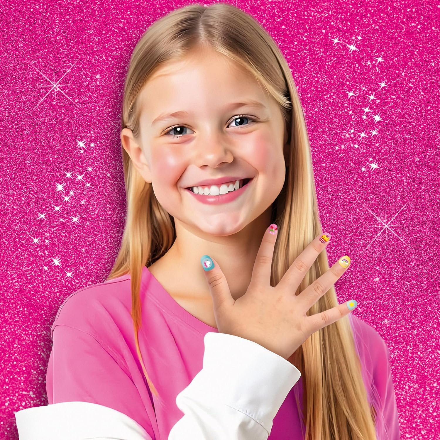 SES Creative 14729 Nagelontwerper eenhoorn – creatieve set vanaf 6 jaar – inclusief nagellak en decoratieve stenen – perfect voor nagelcreaties