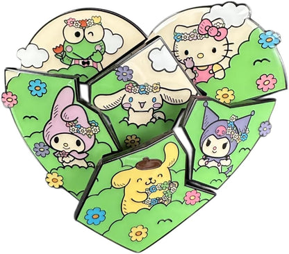 Loungefly - Hello Kitty & Friends - Flower Crown - Enamel Pin - 1 Of 6 to Collect - Styles Vary - Hello Kitty - Blind Box Enamel Pins - Cute Collectable Novelty Brooch - for Backpacks & Bags