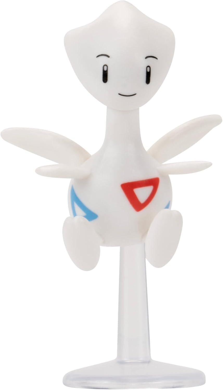Pokémon Juego Surprise Attack Game Togetic with Stand & Bulbasaur #4 with Luxury Ball & Great Ball - Fairy, Flying, Poison, Grass Disks - W4