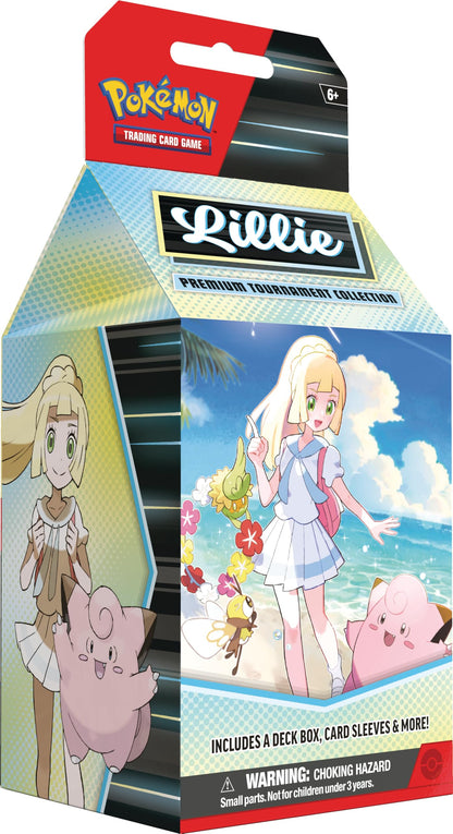 Pokémon TCG: Lillie Premium Tournament Collection (1 Full-Art Foil Promo Card met Lillie's Clefairy ex, 6 verschillende boosters en accessoires