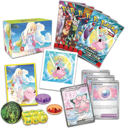 Pokémon TCG: Lillie Premium Tournament Collection (1 Full-Art Foil Promo Card met Lillie's Clefairy ex, 6 verschillende boosters en accessoires
