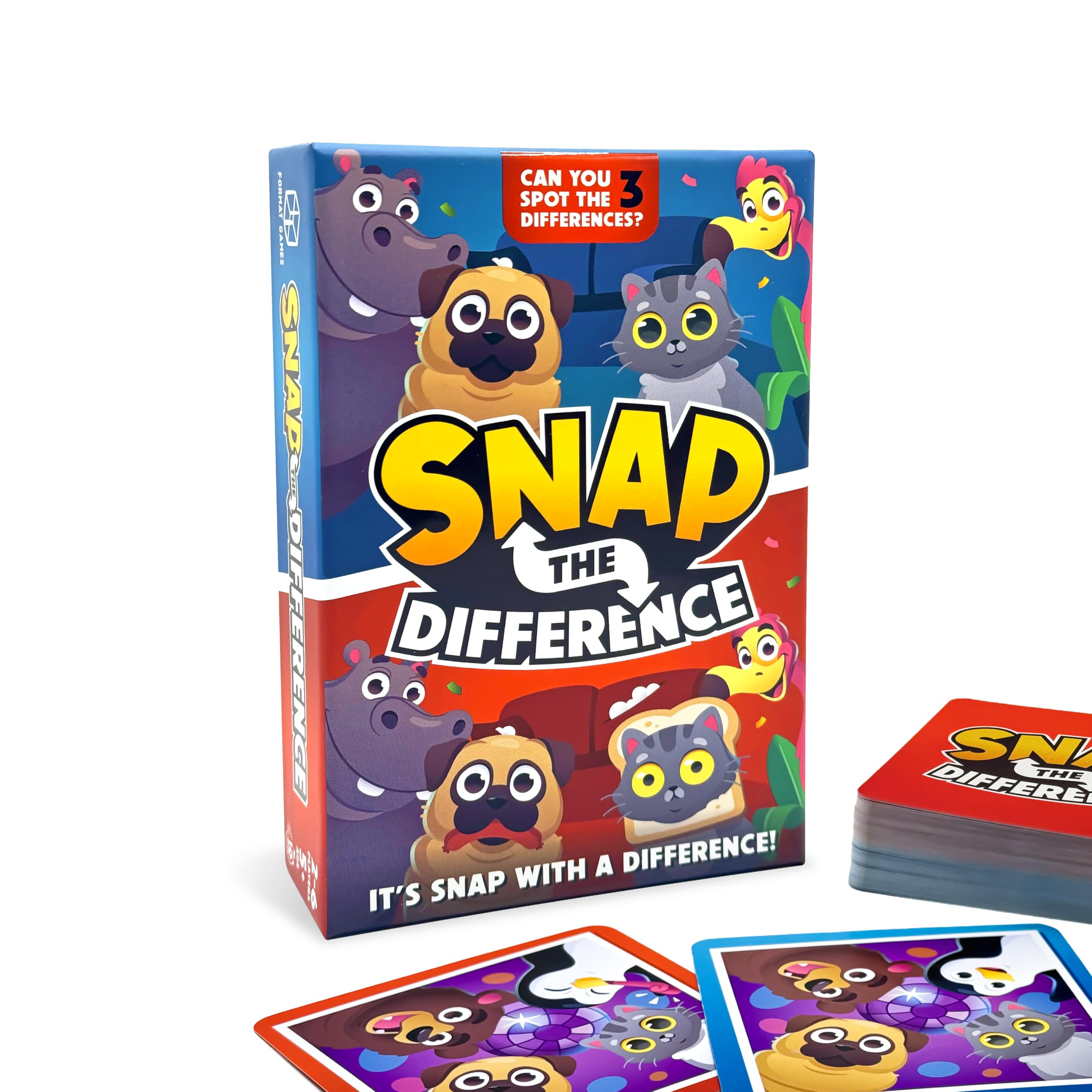 Format Games Snap the Difference Card Game | The Fast & Fun Spot-the-Difference Card Game Suitable for All Ages | Ages 5+ | 2-6 Players | 10 Minute Rounds