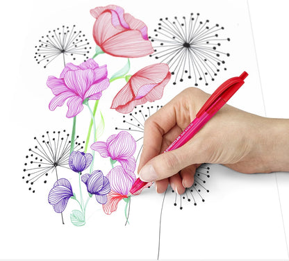 Staedtler Ball 4230C8E2-2 - Penna a sfera triangolare, larghezza linea M circa 1,00 mm, per scrittura rilassata, astuccio di cartone con 8 penne, colori assortiti, edizione Multiverse, 4230C8E2-2