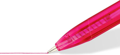 Staedtler Ball 4230C8E2-2 - Penna a sfera triangolare, larghezza linea M circa 1,00 mm, per scrittura rilassata, astuccio di cartone con 8 penne, colori assortiti, edizione Multiverse, 4230C8E2-2