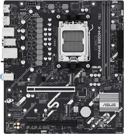 ASUS Prime B850M-K Gaming Motherboard Socket AMD AM5 (Ryzen 9000, DDR5 Memory, 2X M.2, PCIe 5.0, BIOS Flashback, Aura Sync)