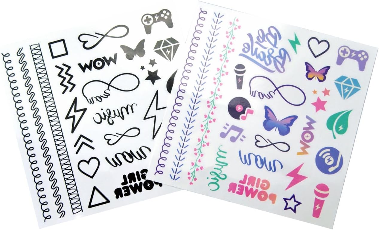 Kids Euroswan Set + DE 50 tatoeages Color Y B/N CDU 24 U Wow Generation, meerkleurig (WOW00016