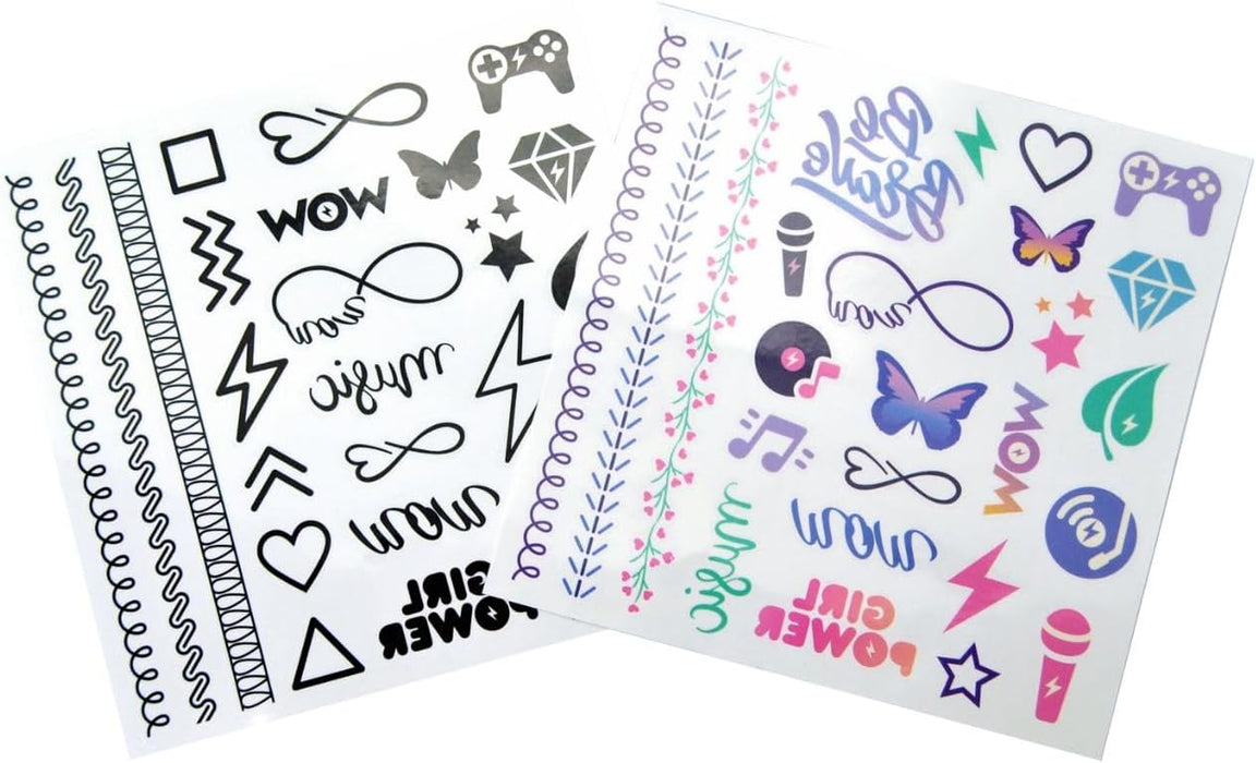 Kids Euroswan Set + DE 50 tatoeages Color Y B/N CDU 24 U Wow Generation, meerkleurig (WOW00016