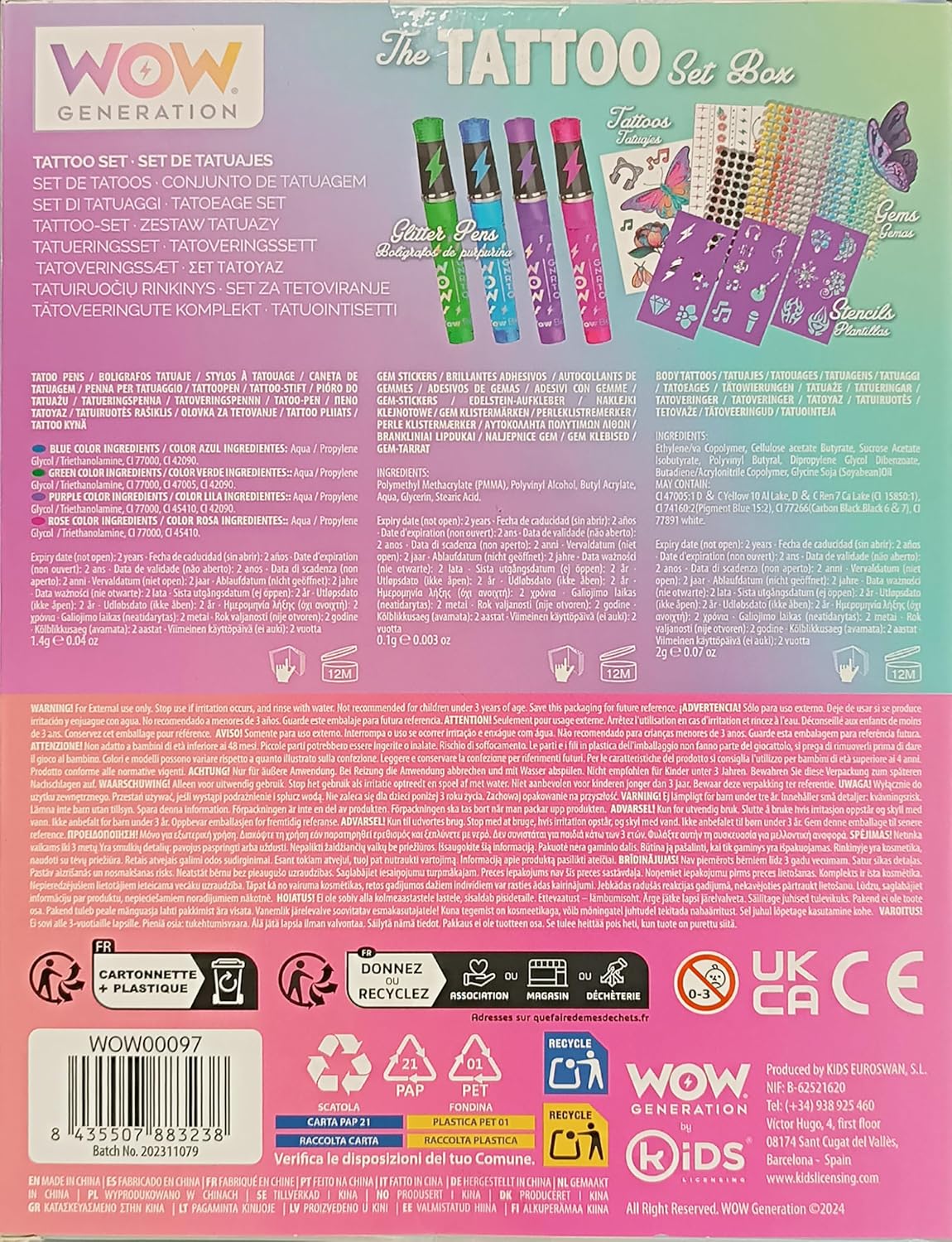 WOW - Tattoo Set Box