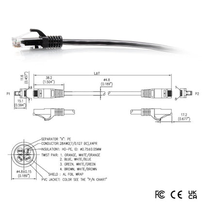 C2G 4.5M (15Foot) CAT6A Extra Flexible Slim Ethernet Cable, Ideal for use with Router, Modem, Internet,Wifi boxes, Xbox, PS5, Smart TV, SKY Q, IP Camera. Delivering Ultra Fast Internet Speeds. BLACK