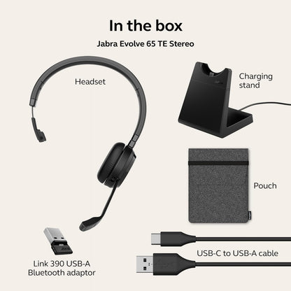 Jabra Evolve 65 TE Link UC Mono Stand Wireless Kopfhörer