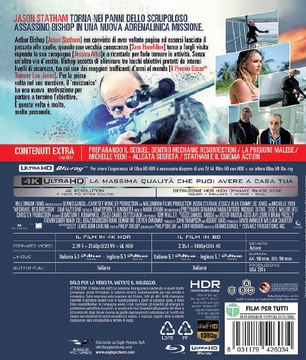 Mechanic: Resurrection - 4Kill Collection (Bd 4K + Bd Hd)