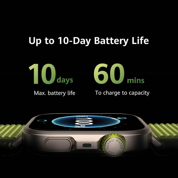 HUAWEI WATCH FIT 4 Pro Smart Watch for Men Women Outdoor Enthusiasts, 1.82" Sapphire Screen & Titanium, 9.3mm Thickness, ECG, up to 10 Days Battery Life, iOS & Android, Health and Fitness Watch