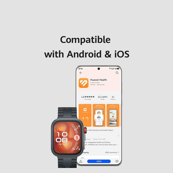 HUAWEI WATCH FIT 4 Pro Smart Watch for Men Women Outdoor Enthusiasts, 1.82" Sapphire Screen & Titanium, 9.3mm Thickness, ECG, up to 10 Days Battery Life, iOS & Android, Health and Fitness Watch