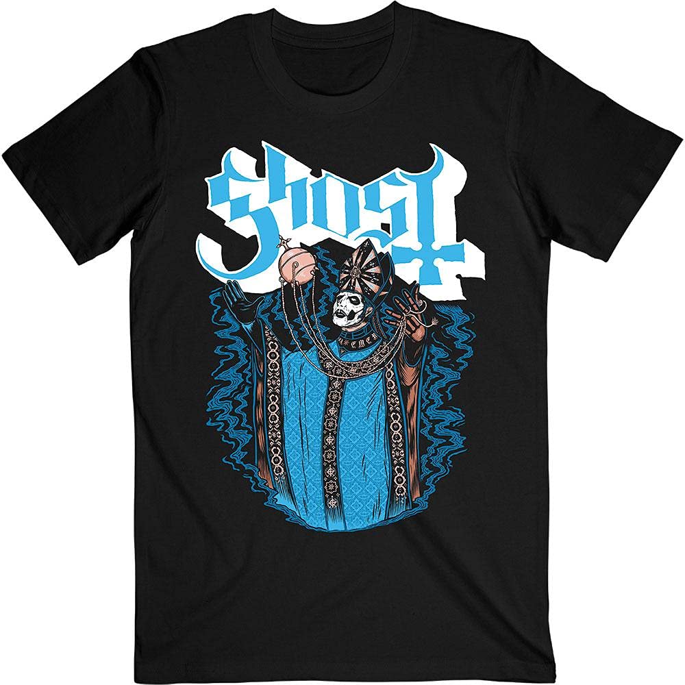 Ghost T Shirt Hunters Moon Band Logo Official Mens Black