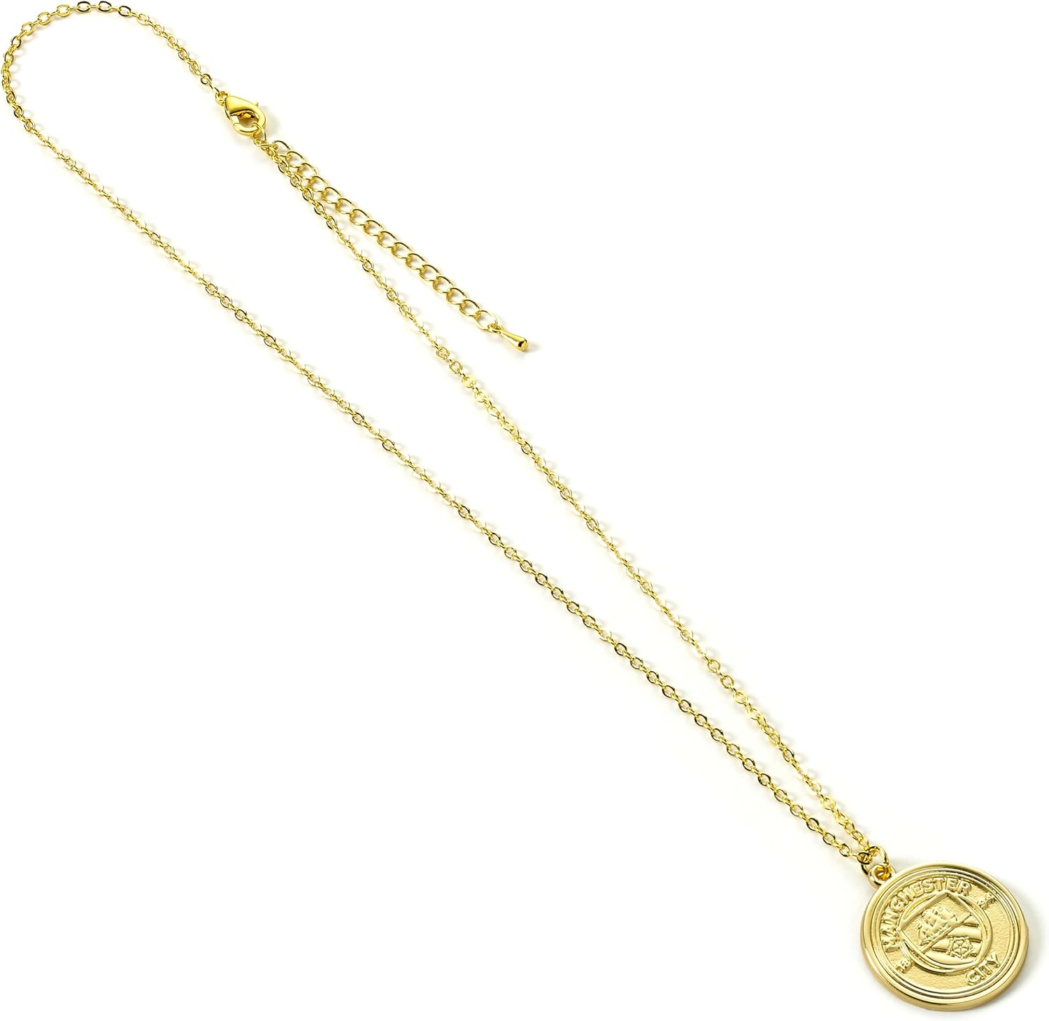 The Carat Shop Manchester City Football Club Gold Tone Crest Necklace