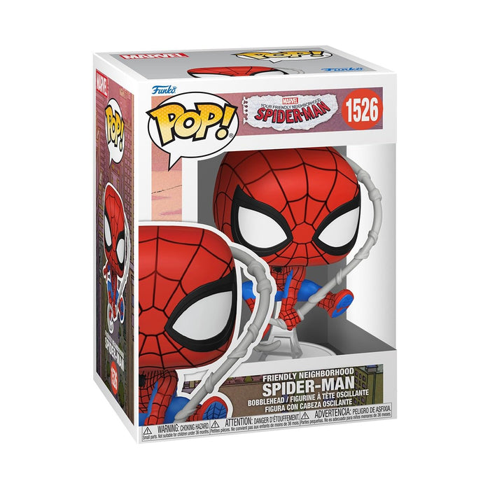 Funko Pop! Marvel: Friendly Neighborhood Spider-Man - Doctor Strange - Spider-Man - (Final Suit) - Animated Spiderman TV - Collectable Vinyl Figure - Gift Idea - Official Merchandise - Cartoons Fans