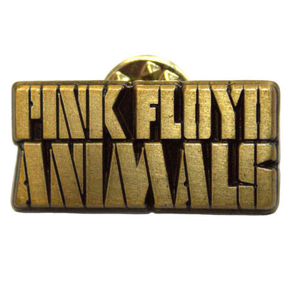 Pink Floyd - Pink Floyd Pin Badge: Animals Gold Text Logo