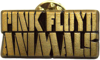 Pink Floyd - Pink Floyd Pin Badge: Animals Gold Text Logo
