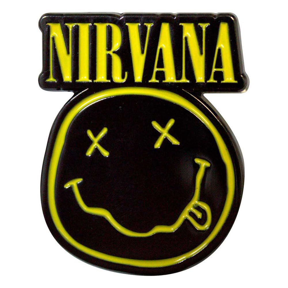 Nirvana Grunge Face Cut-Out Pin Badge One Size