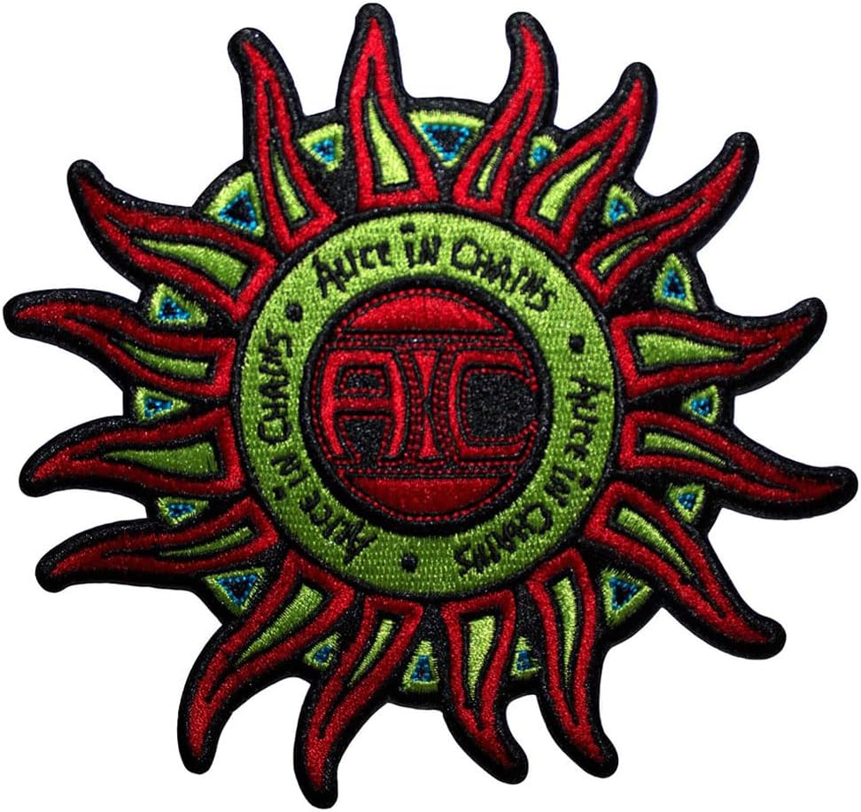 Rock Off officially licensed products Alice In Chains Sun Logo Colour Woven Patch