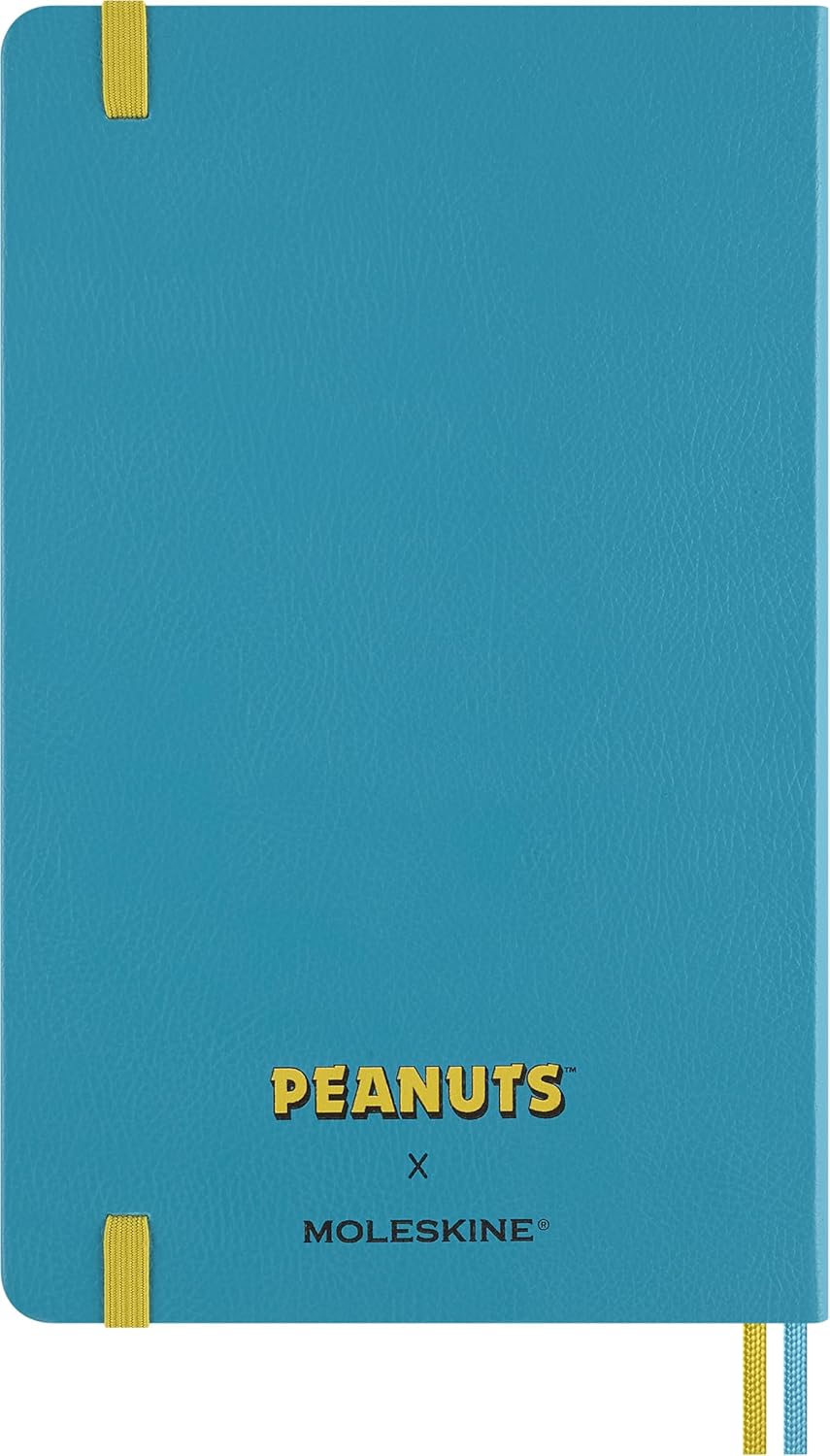 Moleskine Peanuts Weekly Planner 2025 2026, 18 Months Diary 2025-2026 with Hard Cover, Elastic Closure and Themed Stickers, Large Format 13 x 21 cm