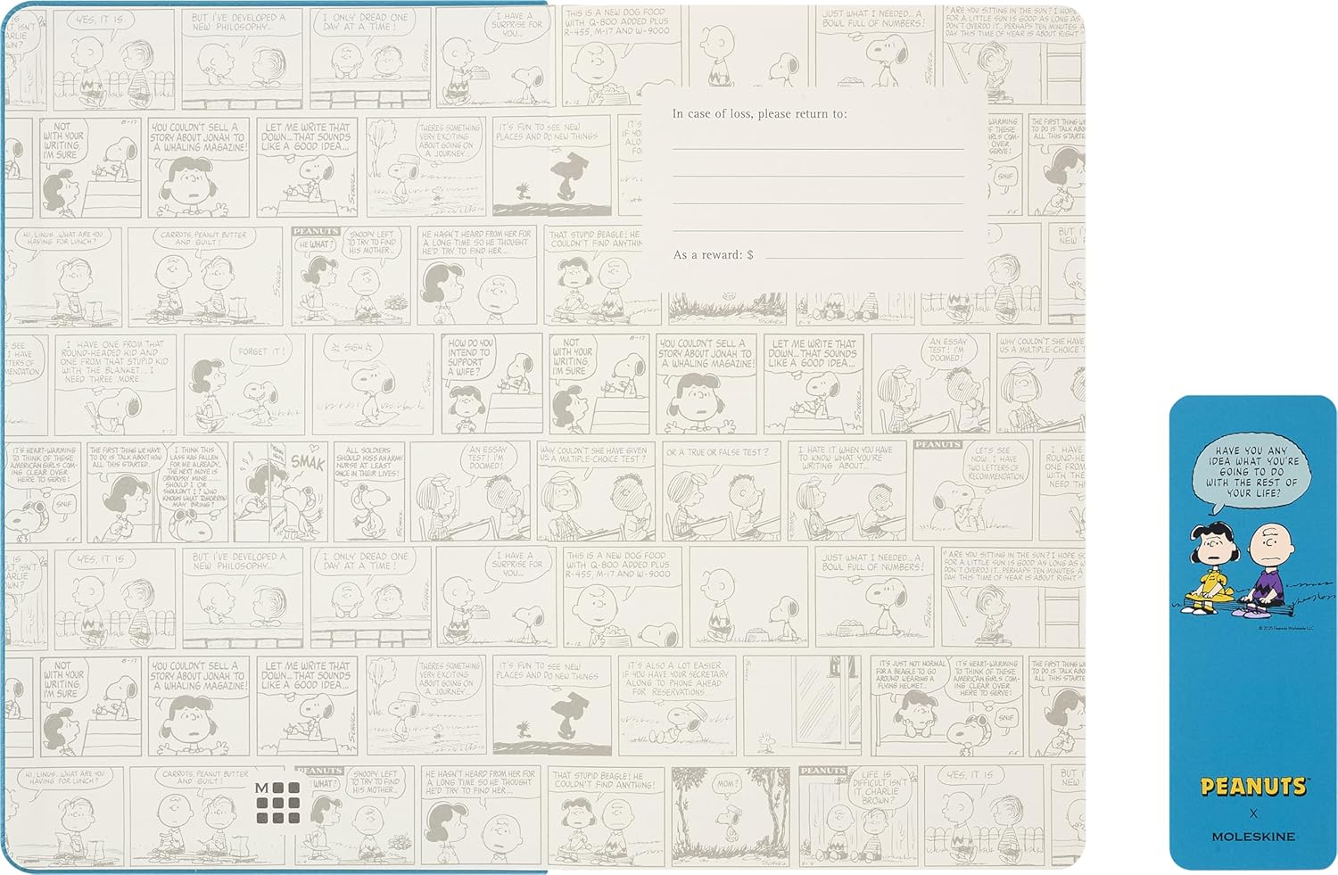 Moleskine Peanuts Weekly Planner 2025 2026, 18 Months Diary 2025-2026 with Hard Cover, Elastic Closure and Themed Stickers, Large Format 13 x 21 cm