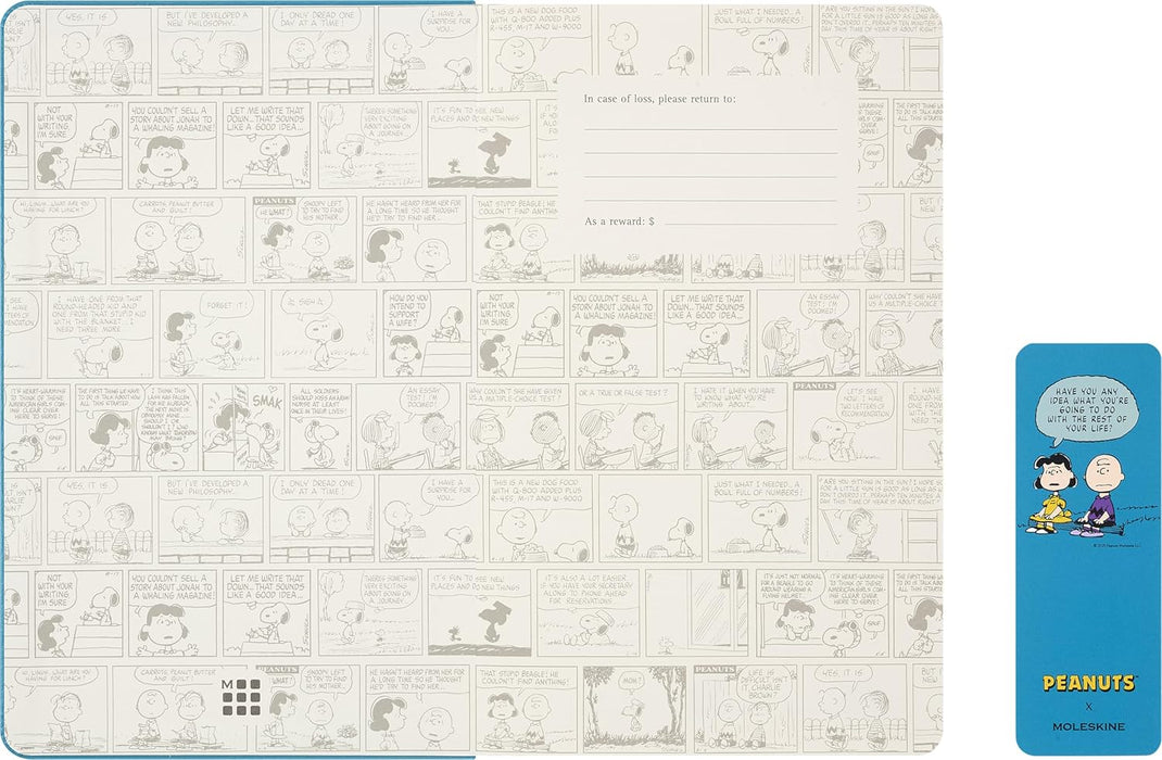 Moleskine Peanuts Weekly Planner 2025 2026, 18 Months Diary 2025-2026 with Hard Cover, Elastic Closure and Themed Stickers, Large Format 13 x 21 cm