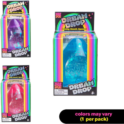 Schylling NeeDoh Dream Drop – sensorisches Quetschspielzeug mit verträumtem glattem Drücken – 7,6 cm hoch – Farbe kann variieren (1 Stück