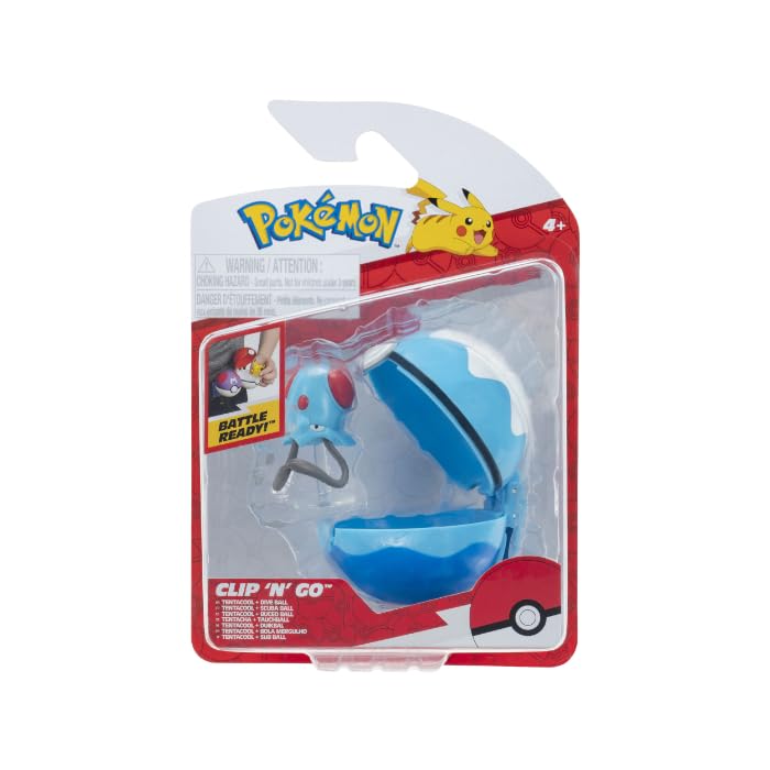 Pokemon - Clip N Go - Tentacool With Dive Ball (Pkw4152)