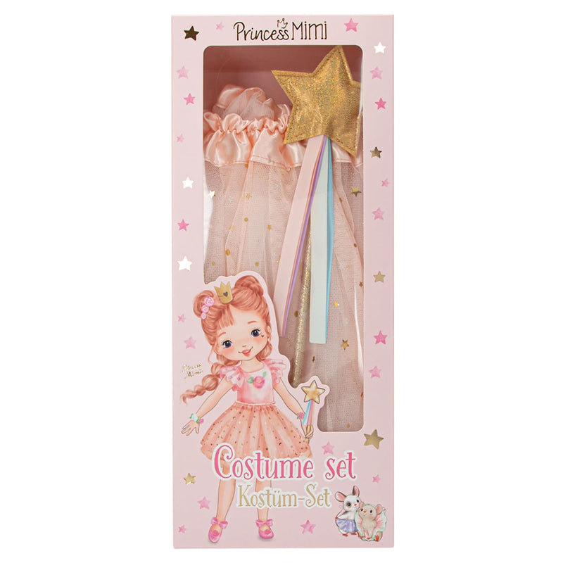 Depesche Princess Mimi-Ensemble de déguisement composé d'une jupe en tulle et d'une baguette magique, en rose et avec des paillettes, avec élastique pour les tailles 104-122 cm, 12797, Multicolor