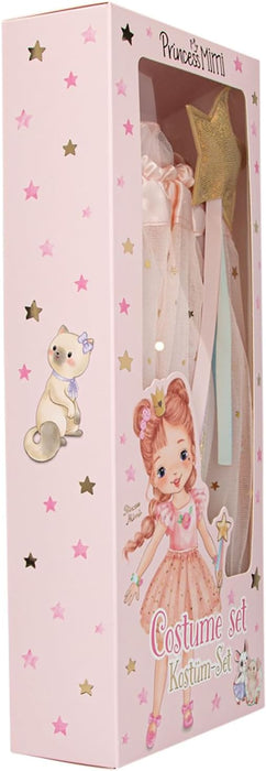 Depesche Princess Mimi-Ensemble de déguisement composé d'une jupe en tulle et d'une baguette magique, en rose et avec des paillettes, avec élastique pour les tailles 104-122 cm, 12797, Multicolor
