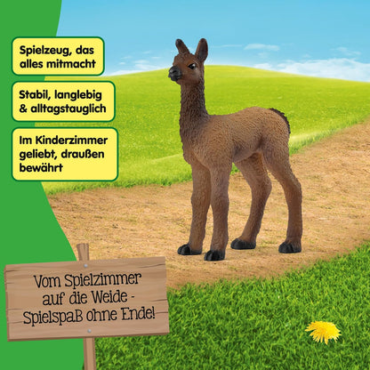 schleich 14890 Lama Fohlen, ab 3 Jahren, Farm World - Spielfigur, 2 x 5 x 7 cm