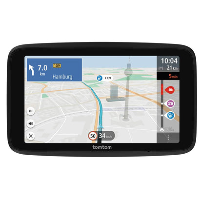 TomTom Navigatore per camper e roulotte GO Camper Tour (schermo da 6", PDI per camper, aggiornamenti Wi-Fi, TomTom Traffic, 6 mesi di avvisi autovelox, mappe d'Europa, indicatore corsia in movimento