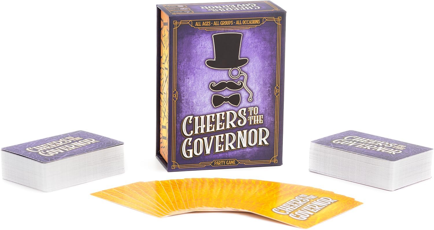 Cheers To The Governor - Party Games - for Kids 8 and Up - for Adults - Family Game Night - Card Games - Travel