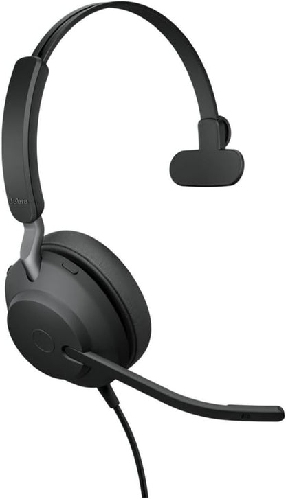 Jabra Evolve2 40 SE - USB-C/A Corded Mono Headset | Certified for Microsoft Teams |