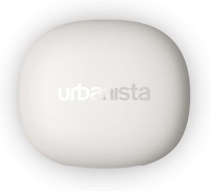 Urbanista Santa Monica Open Fit True Wireless con ANC, 24H Pay, EQ adattivo, Chiamate cristalline, Touch Controls, Advanced Wind-Noise Reduction, Cloud White