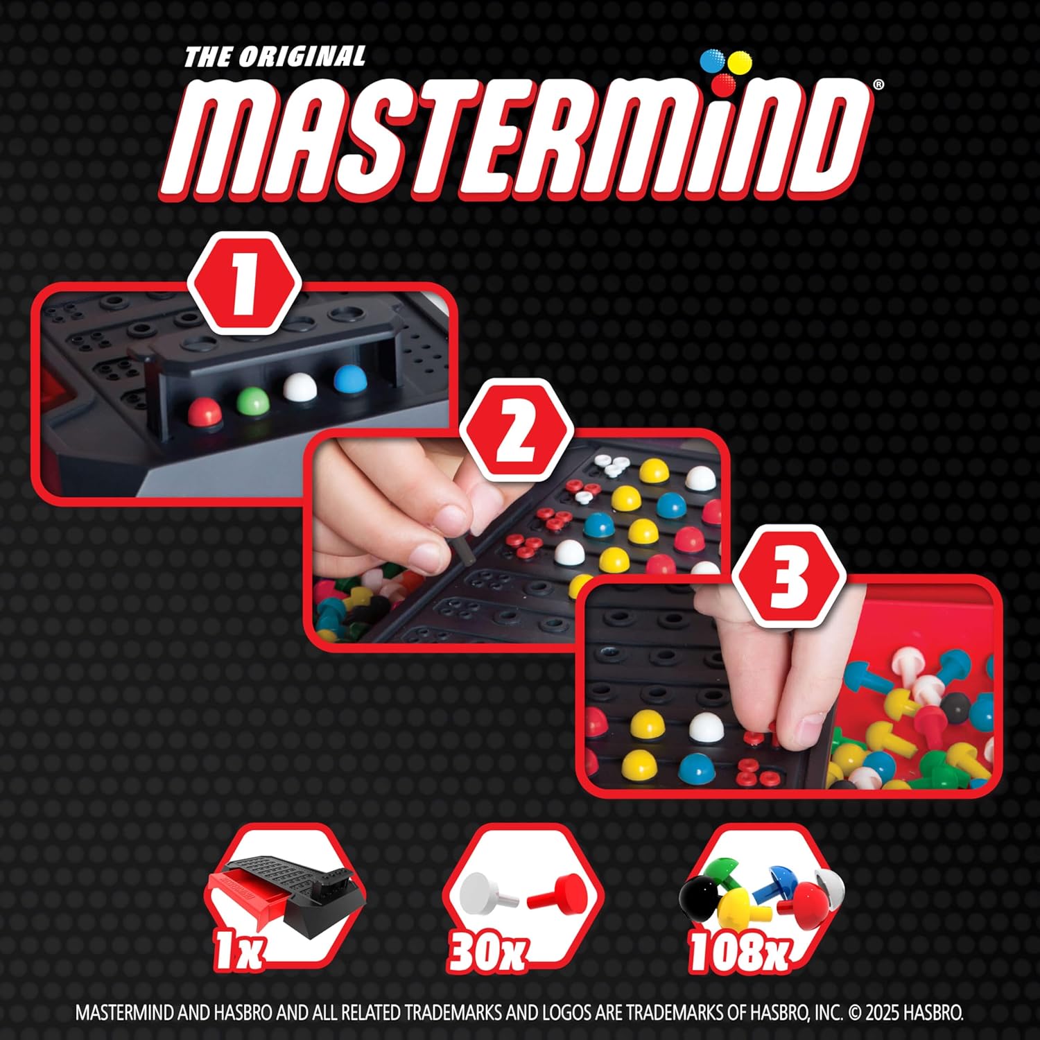 Goliath - Mastermind The Original Classic, Spiele für 2 Personen, Gesellschaftsspiele ab 8 Jahren, Klassik Brettspiel für die Spielesammlung, Strategisches Spiel für Kinder und Erwachsene
