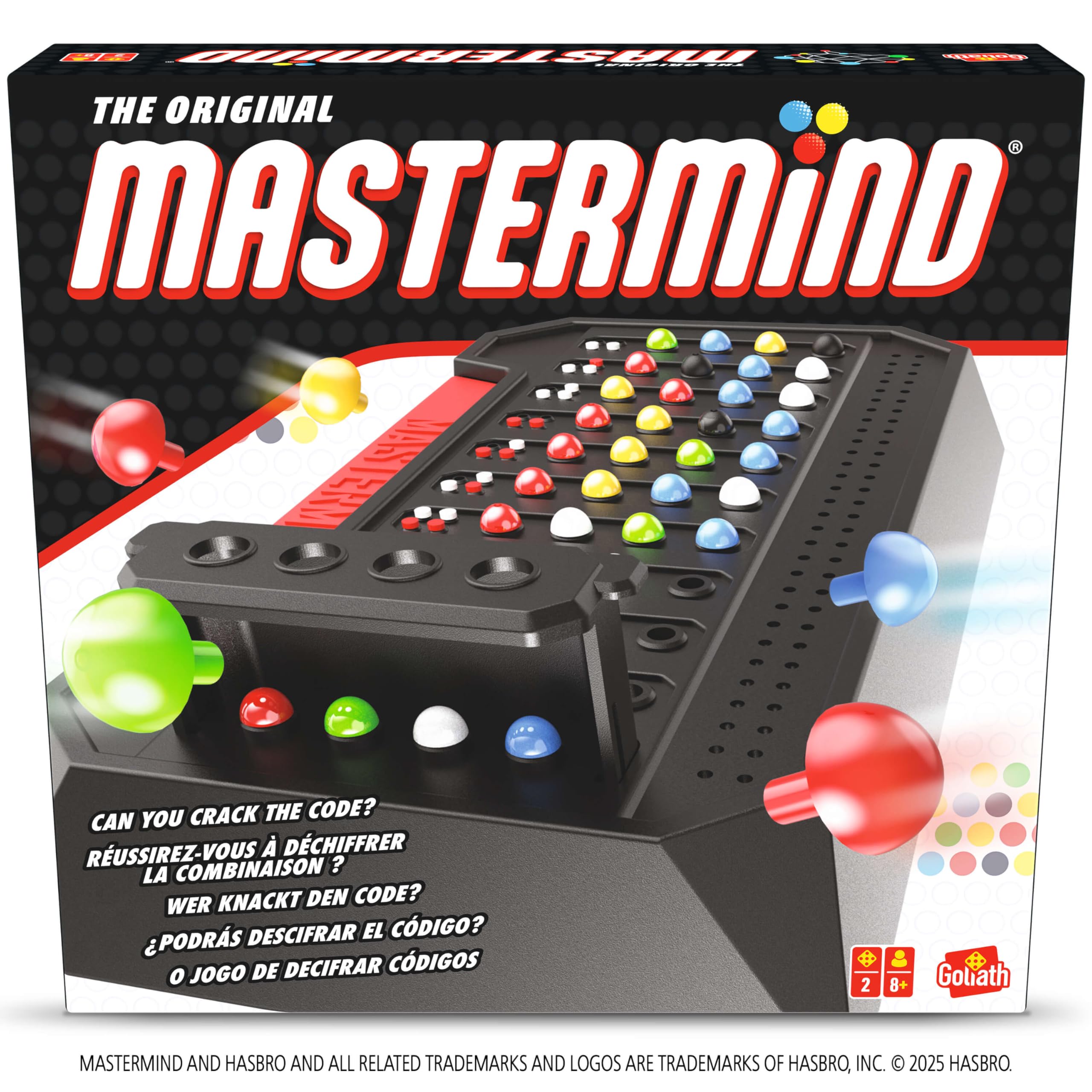 Goliath - Mastermind The Original Classic, Spiele für 2 Personen, Gesellschaftsspiele ab 8 Jahren, Klassik Brettspiel für die Spielesammlung, Strategisches Spiel für Kinder und Erwachsene