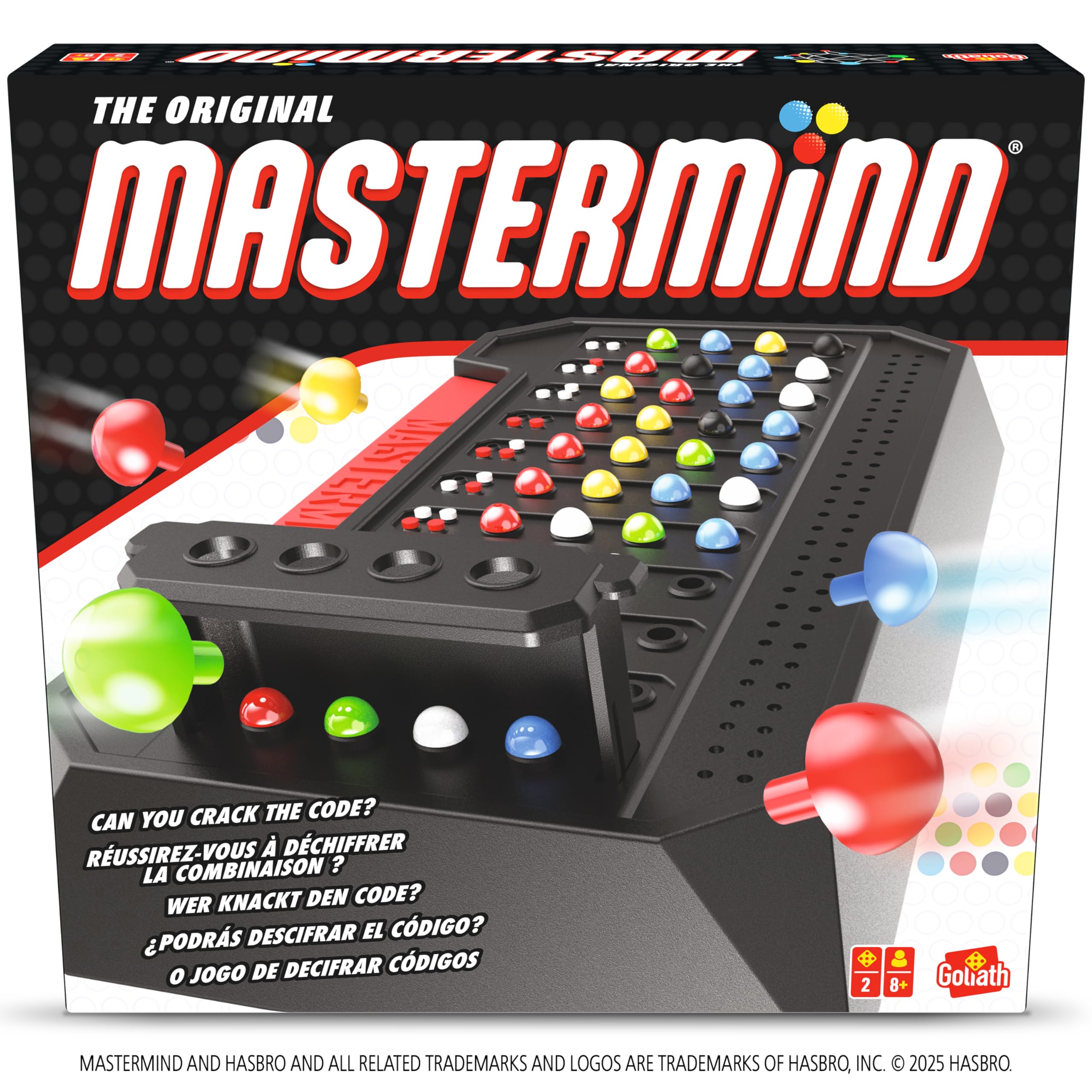 Goliath - Mastermind The Original Classic, Spiele für 2 Personen, Gesellschaftsspiele ab 8 Jahren, Klassik Brettspiel für die Spielesammlung, Strategisches Spiel für Kinder und Erwachsene