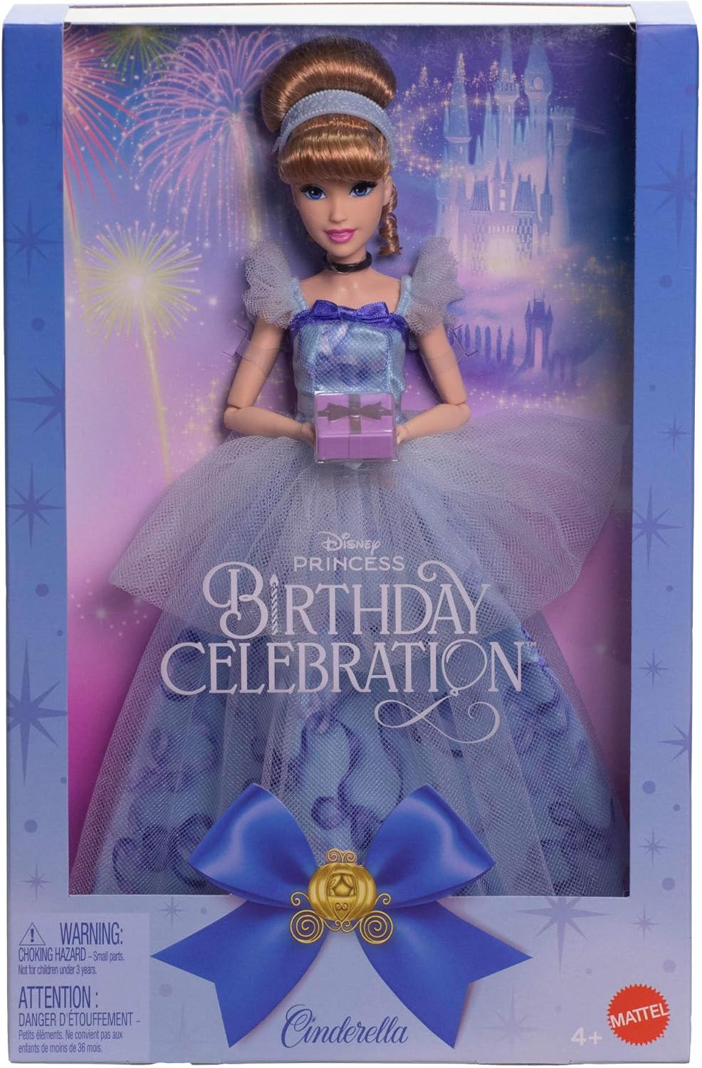 Mattel Disney Prinzessin Cinderella Geburtstag Sammelfigur Modepuppe, inspiriert vom Disney-Film, Geschenke für besondere Anlässe für Kinder und Sammler, JCR78